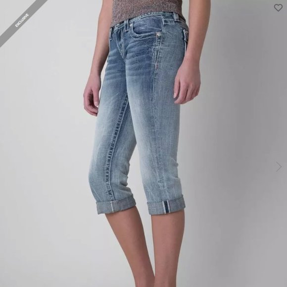 Miss Me Easy Stretch Cropped Jeans Size 23 - Picture 5 of 12